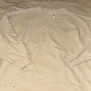 Aerie oversized crew neck - nwt beige
